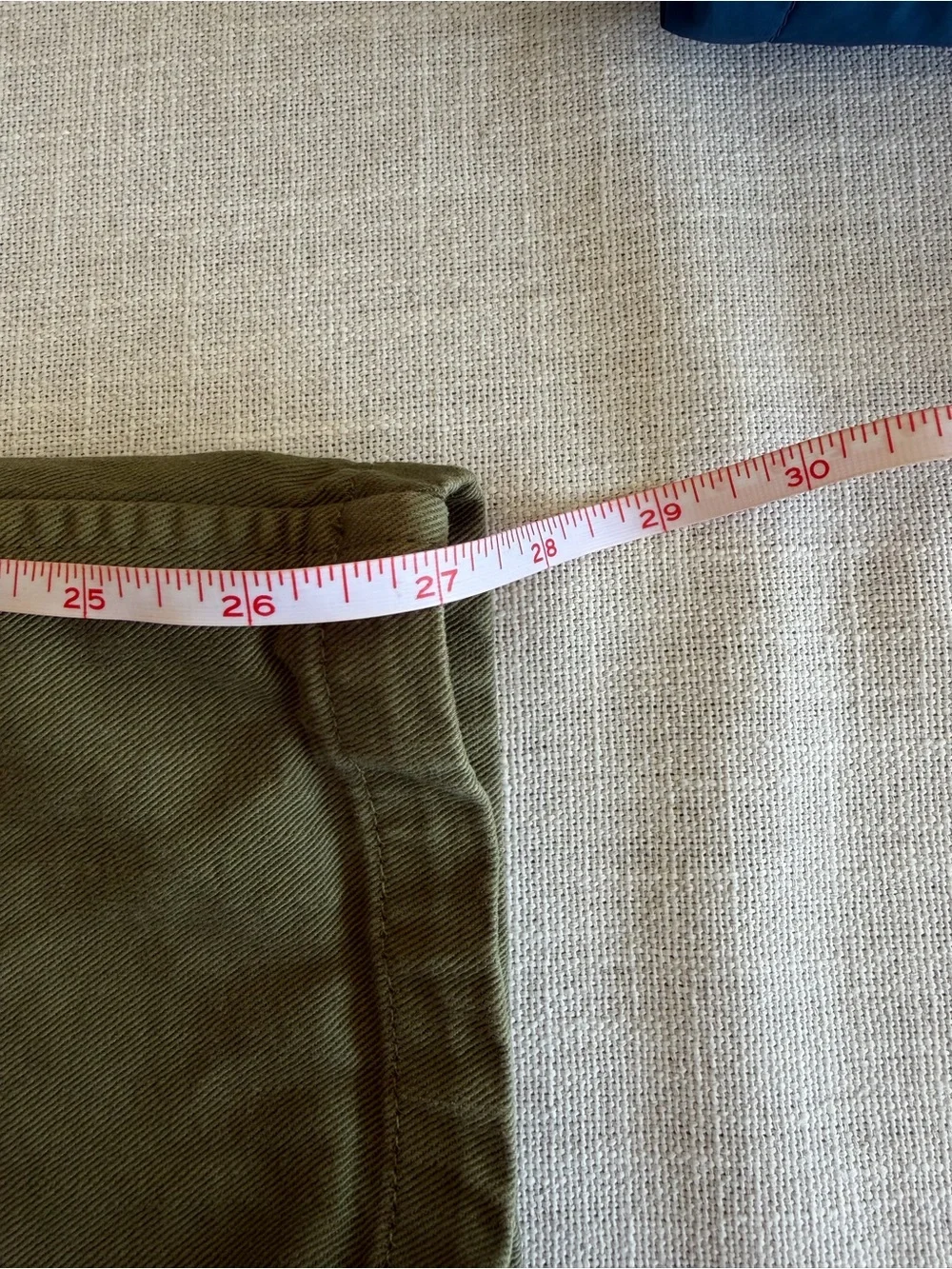 Outerknown Beach Jeans Organic Cotton Elastic Waist Trousers Olive Green Medium